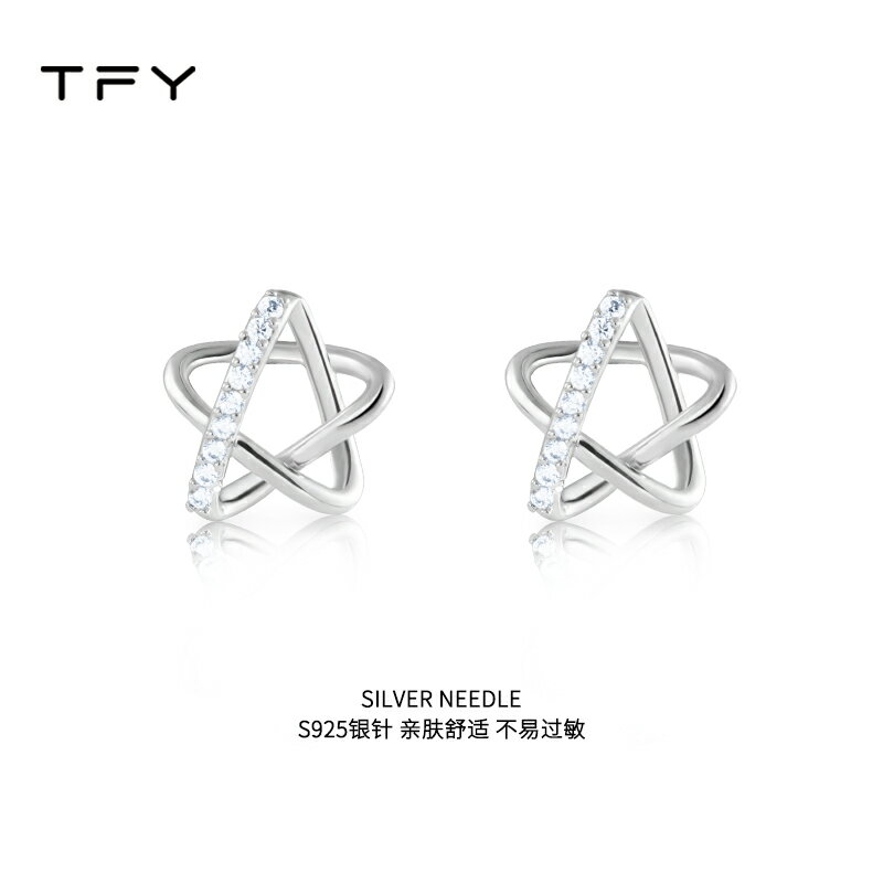 TFY高級感耳環年新款潮小眾設計輕奢五角星耳釘夏季款耳飾女