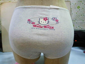 【震撼精品百貨】Hello Kitty 凱蒂貓 KITTY內衣褲-內褲-灰粉花 震撼日式精品百貨