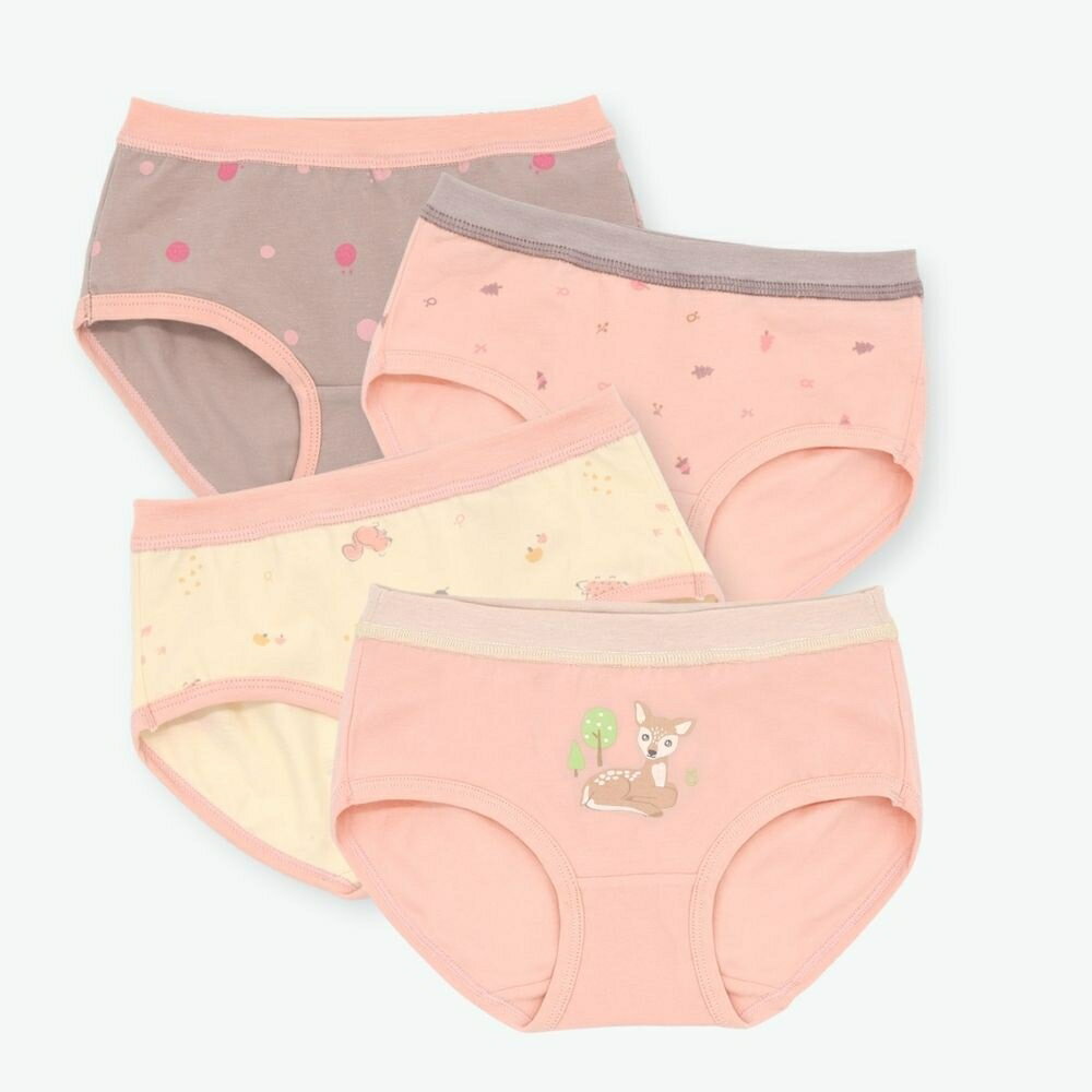 minihope歡樂森林女童三角褲(4件組D)