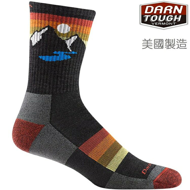 Darn Tough 1997. Sunset Ridge 男款健行羊毛襪 Charcoal 木炭灰