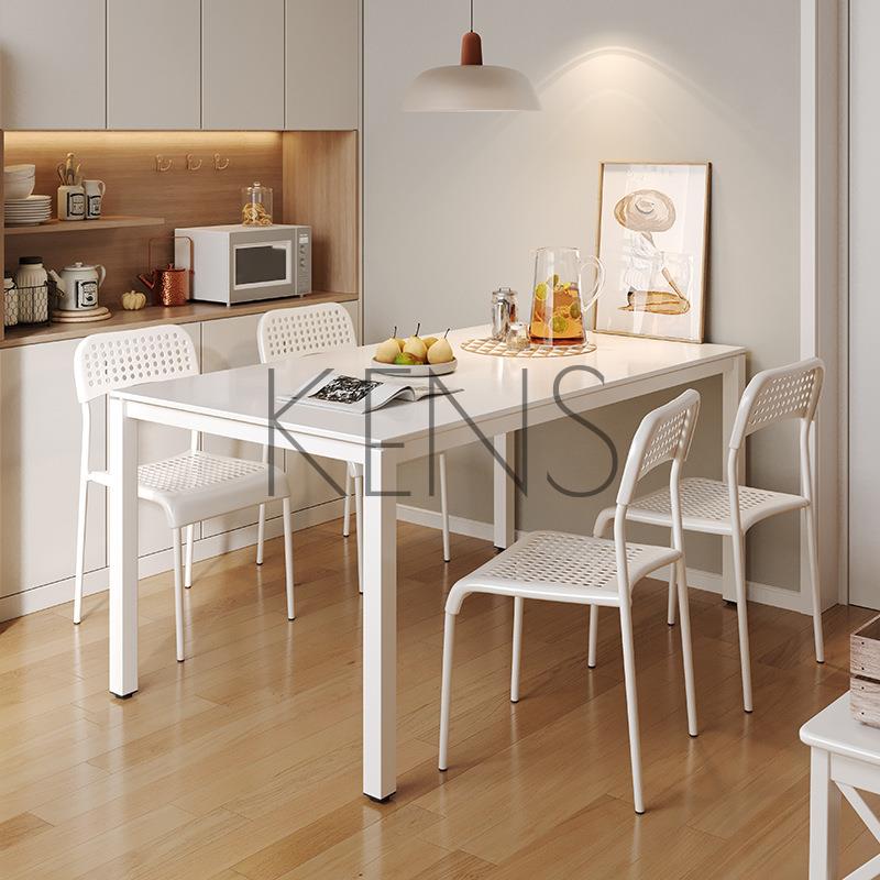 餐桌 簡易家用小戶型飯桌出租房現代簡約椅組合北歐桌子長方形
