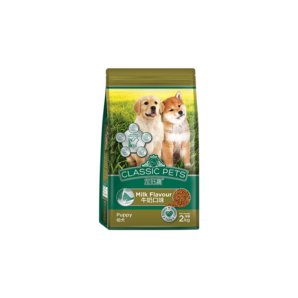 Classic Pets 加好寶幼犬乾狗糧-牛奶口味 2KG 1