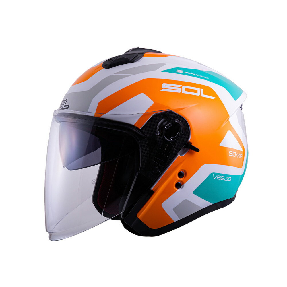 【SOL Helmets】SO-XP開放式安全帽 (領航員_白/橘) ｜ SOL安全帽官方商城
