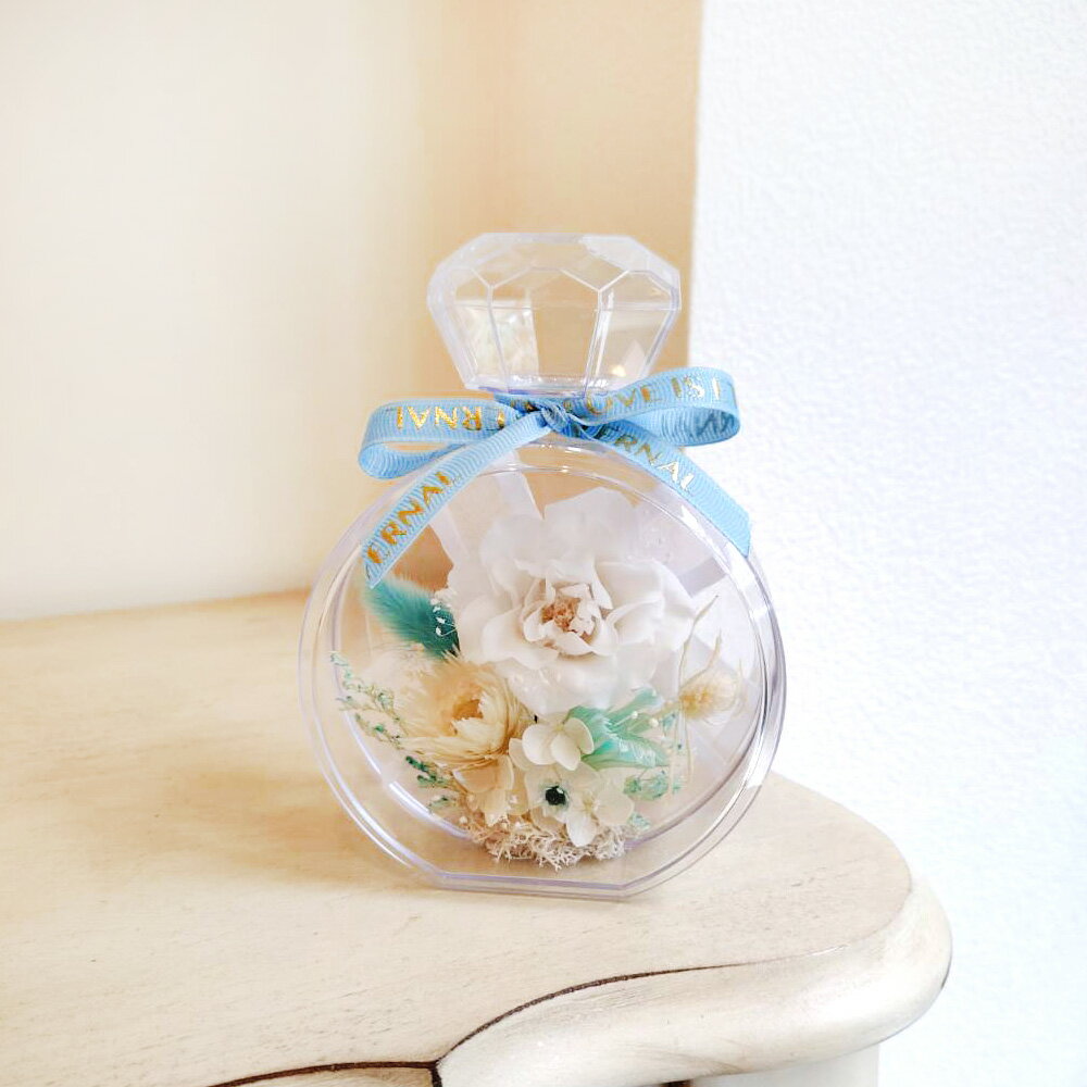 萩蒔花花藝x覓品竹北手作店-乾燥花x永生花創作鑽石香水瓶造型花盅