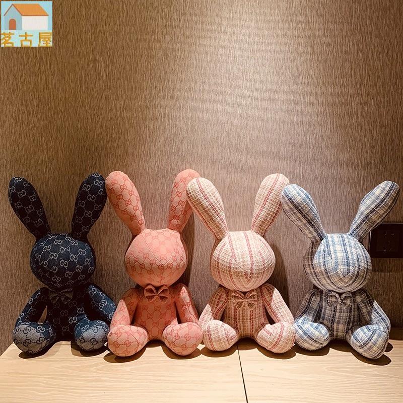 38cm 40 風格毛絨玩具可愛毛絨兔子軟墊兔子小孩枕頭娃娃生日禮物兒童寶寶陪伴睡眠玩具
