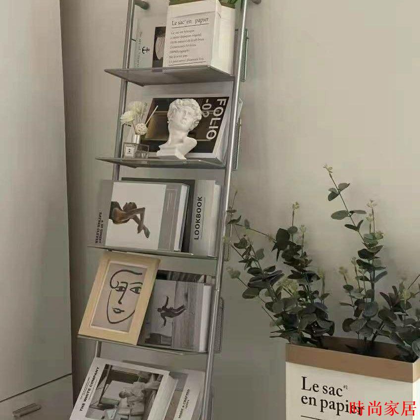 免運 資料架 雜誌架 收納架 報刊架 書報架 書架 ins中古落地多層報刊置物架工作室拍攝陳列展示雜志收納落地書架特惠/可開發票S0925