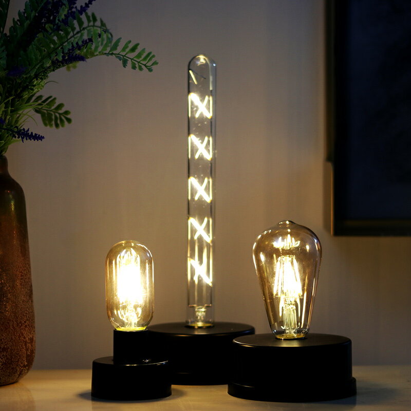 簡約現代客廳臥室裝飾燈泡創意個性床頭燈房間裝飾燈白熾燈擺件