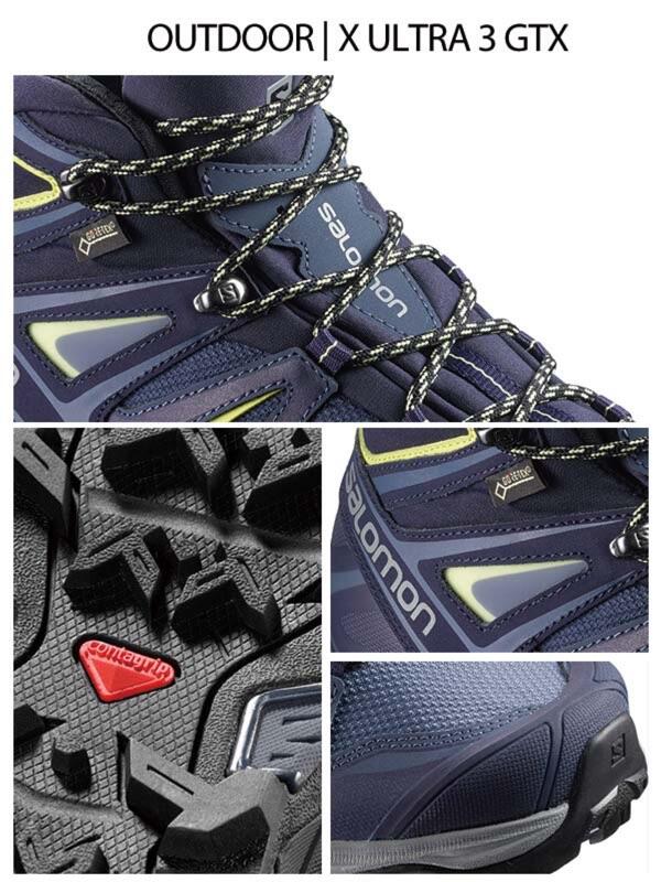 【毒】SALOMON 女款 X ULTRA 3 GTX 中筒登山鞋 輕量防水 健行專用 L40129600【領券折222｜Cube卡+APP下單最高10%回饋】 3