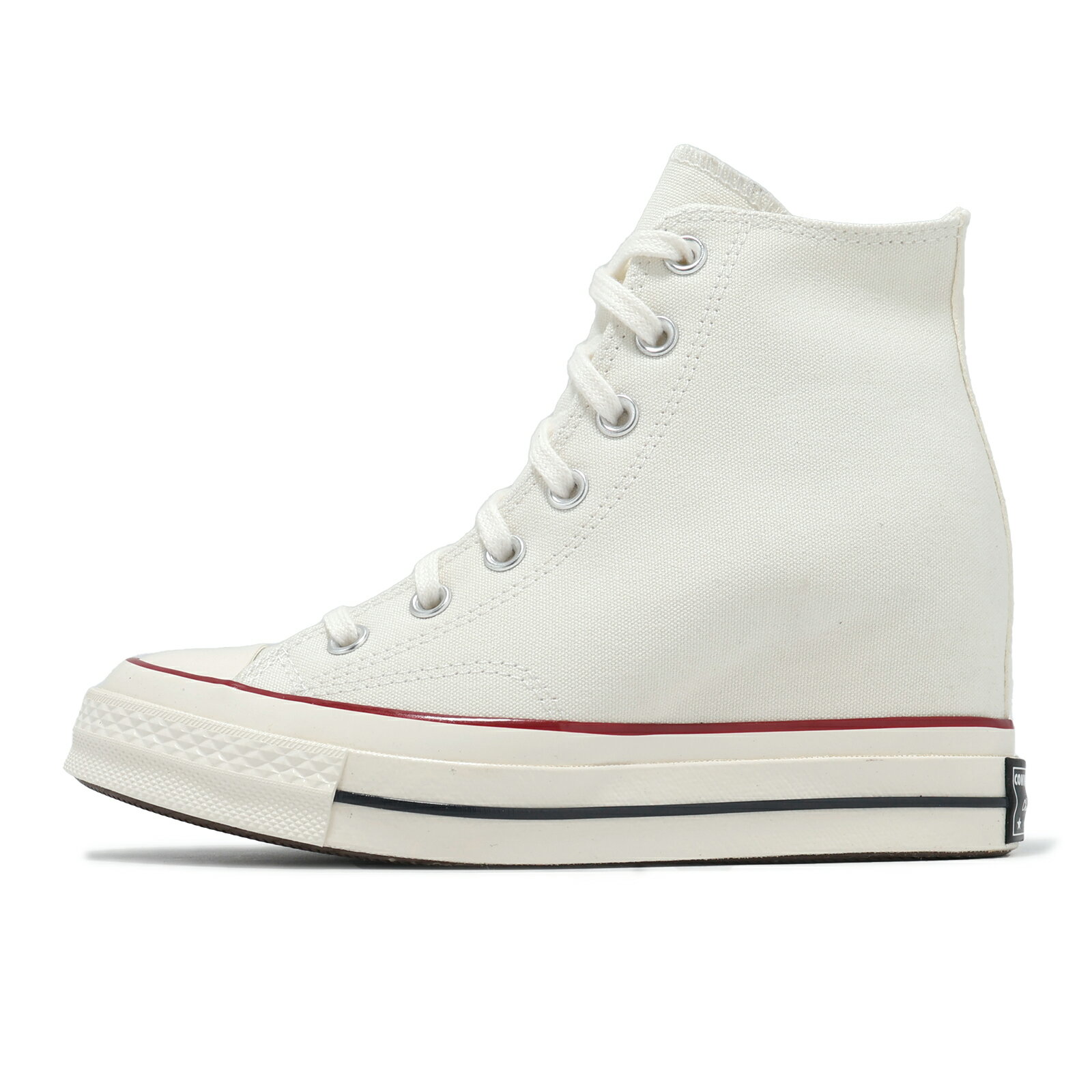 Converse 休閒鞋 Chuck 70 Wedge HI 女鞋 米白 1970 復古 奶油底 增高鞋墊 帆布鞋 A12562C