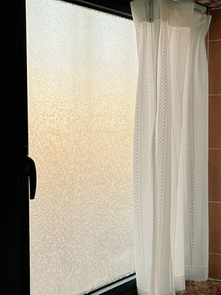 五彩音律磨砂玻璃貼膜防走光衛生間浴室廁所窗戶隱私防窺靜電貼紙