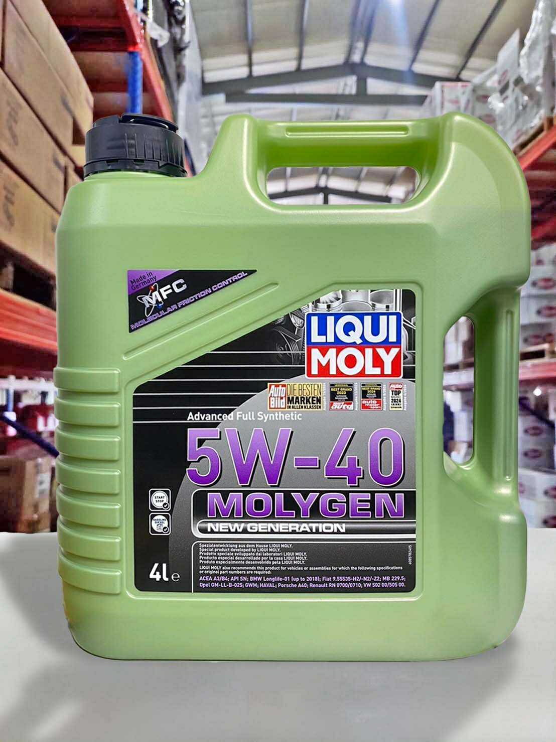 『油工廠』LIQUI MOLY MOLYGEN 5w40 液態鉬機油 摩護 二硫化鉬 鉬鎢元素 高效高轉扭力 4L