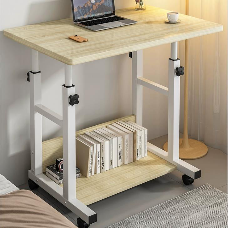 可移動簡約小桌子臥室家用學生書桌簡易升降床邊桌懶人電腦桌【木屋雜貨】