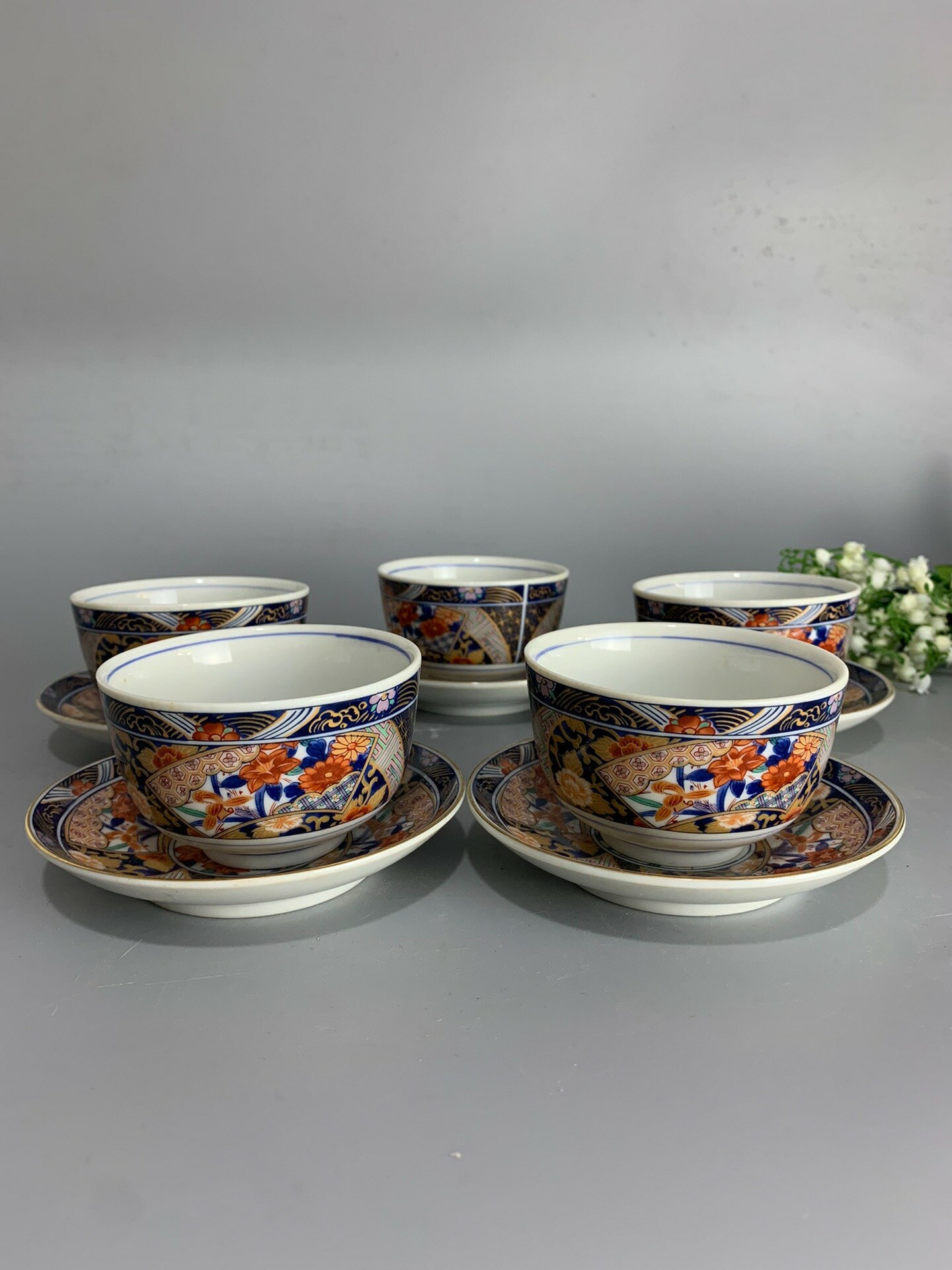 日本進口 有田燒 伊萬裡風格茶碗去 茶杯 茶具套裝