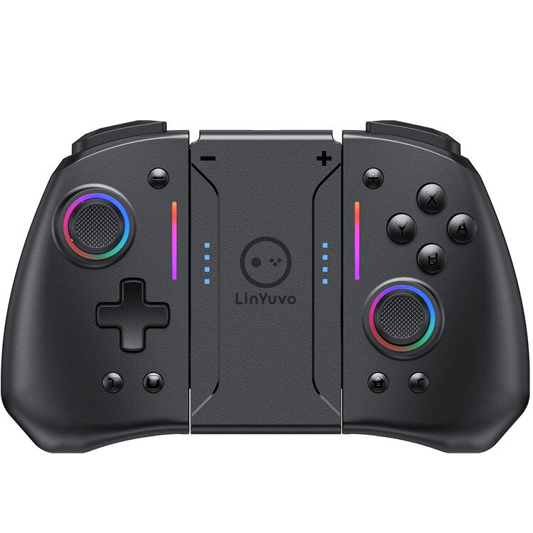 LinYuvo聯遊switch joy con藍芽手柄炫彩RGB燈帶背鍵無線左右手柄【宜家良品百貨】