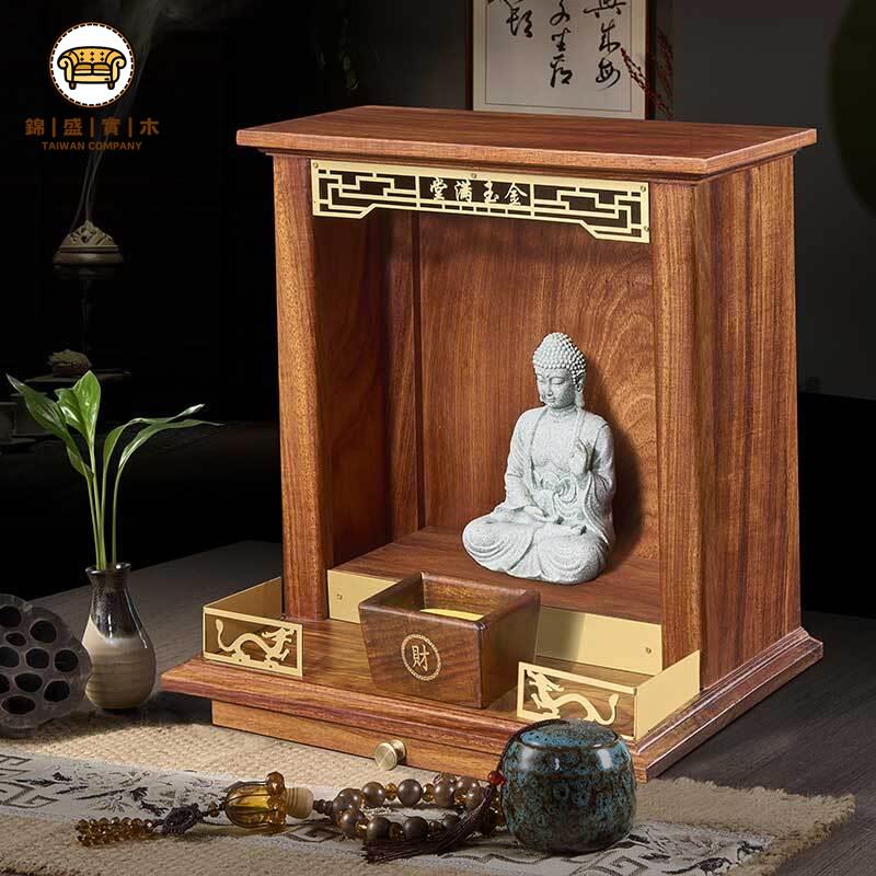 特惠/免運 工廠直銷 供桌 佛桌 佛臺 神臺桌 紅木佛龕小型簡約家用掛壁式供桌神臺中式實木供臺觀音神龕財神櫃可開發票 全館折扣 售後保障 j5428