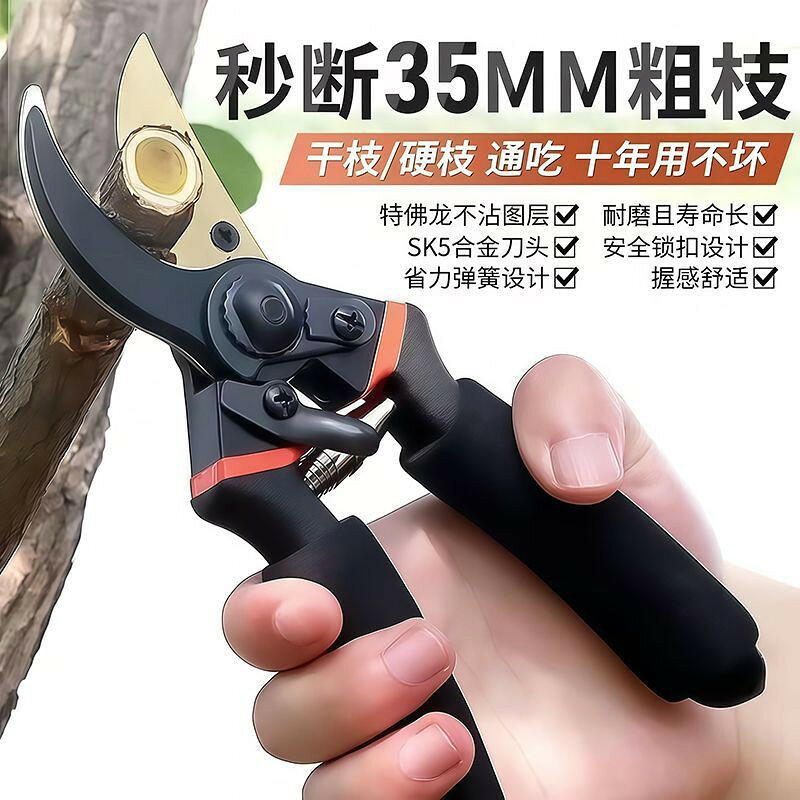 送彈簧德國SK5鋼粗枝剪果樹剪農用修枝剪刀省力園林園藝工具