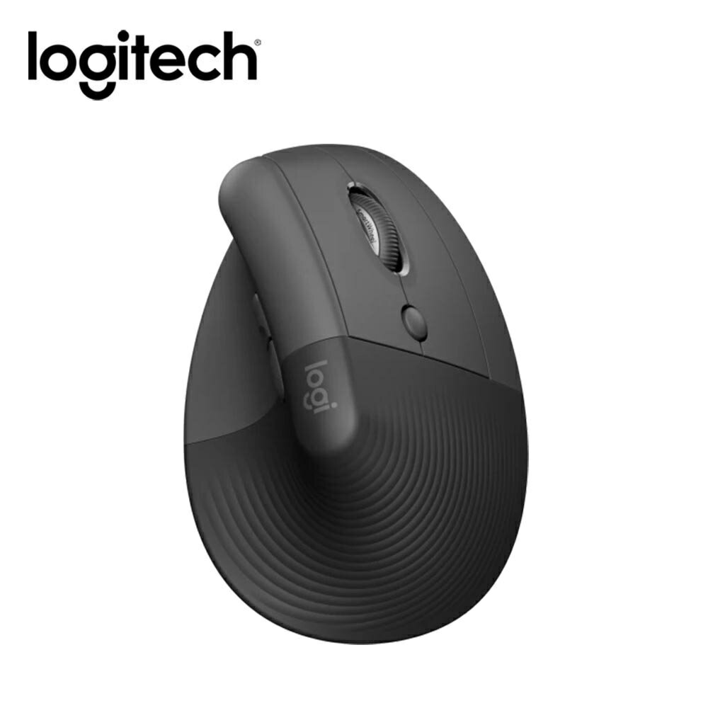 【Logitech 羅技】LIFT 人體工學垂直滑鼠-石墨灰【三井3C】