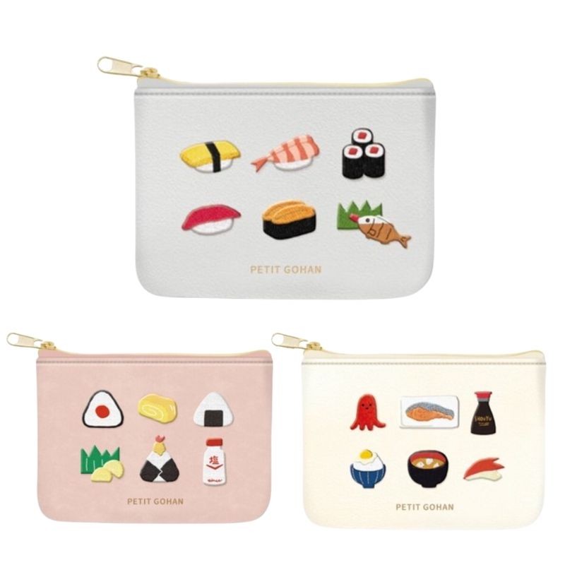 【日本PETIT GONHA 系列】日式料理刺繡化妝包、收納包、面紙包