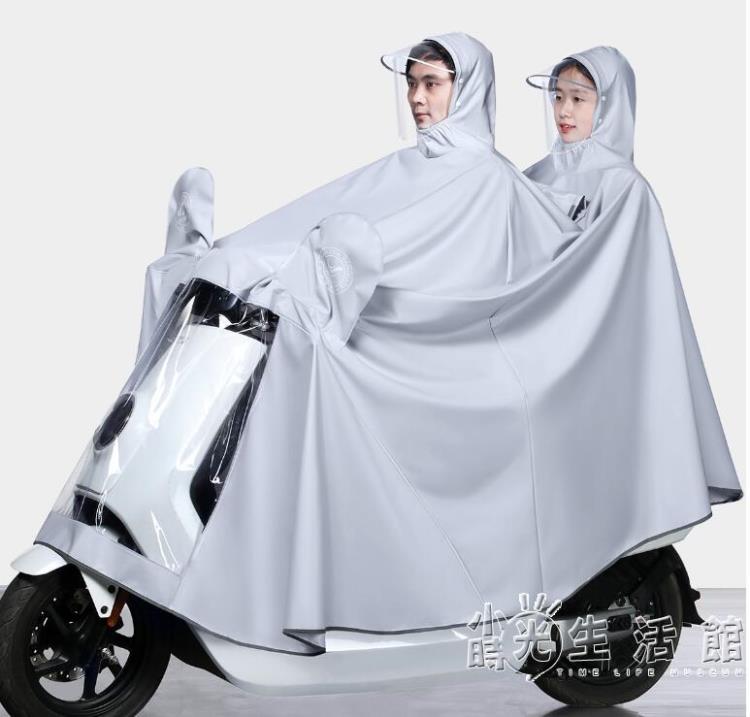小燕子電動電瓶摩托車雨衣男女雙單人加大加厚騎行專用防暴雨披