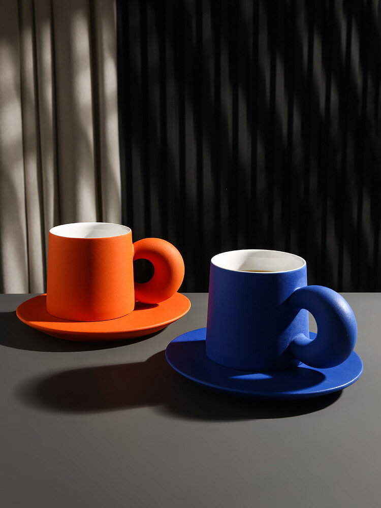 貝漢美高檔咖啡杯禮盒套裝簡約ins風高顏值設計感陶瓷馬克杯子女