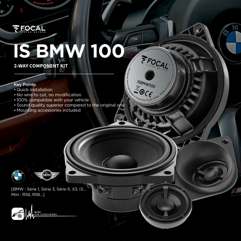 M5r FOCAL【 IS BMW 100】4” 兩音路分音BMW專用單體 BMW、MINI車系專用汽車喇叭