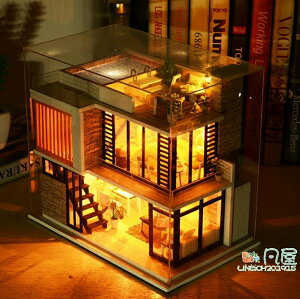 diy小屋 手工創意成人拼裝小房子模型 別墅中國風藝術屋生日禮物女-快速出貨