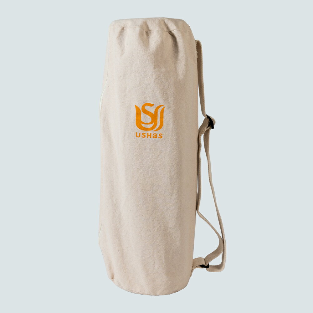 USHaS 瑜癒丨天然原棉瑜珈墊收納袋(58x20cm)丨純棉 可水洗