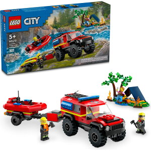 樂高LEGO 60412 City 城市系列 四輪驅動消防車和救援艇