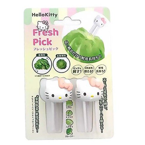 【震撼精品百貨】Hello Kitty 凱蒂貓~KITTY 日本SANRIO三麗鷗 Kitty 蔬果保鮮叉2入組 (大頭款)*10689