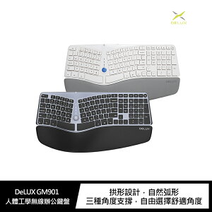 強尼拍賣~DeLUX GM901 人體工學無線辦公鍵盤