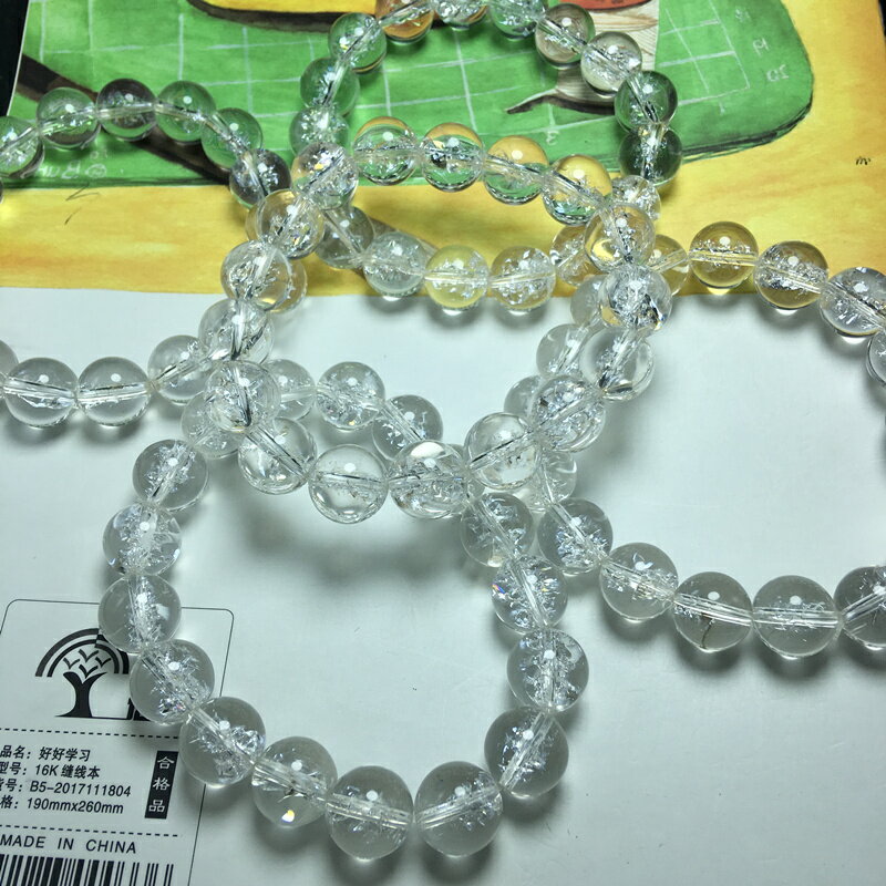 純天然阿賽斯萊特爆花晶白水晶喜馬拉雅覺醒能量石男女款時尚飾品 3