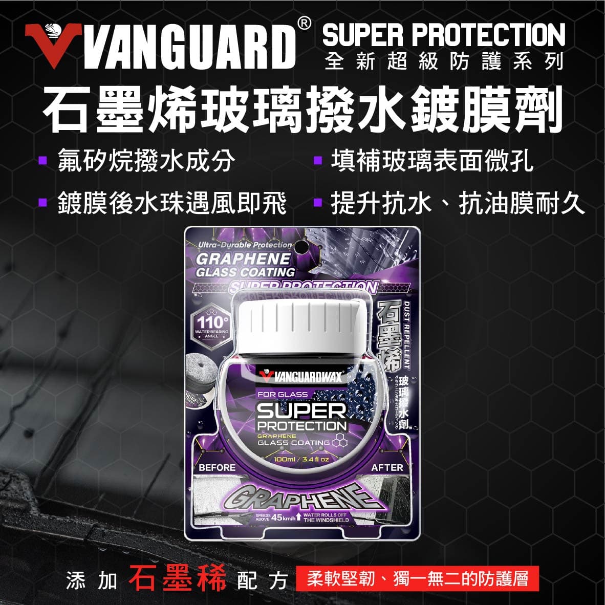 真便宜 鐵甲武士 RH-5051 石墨烯玻璃撥水鍍膜劑