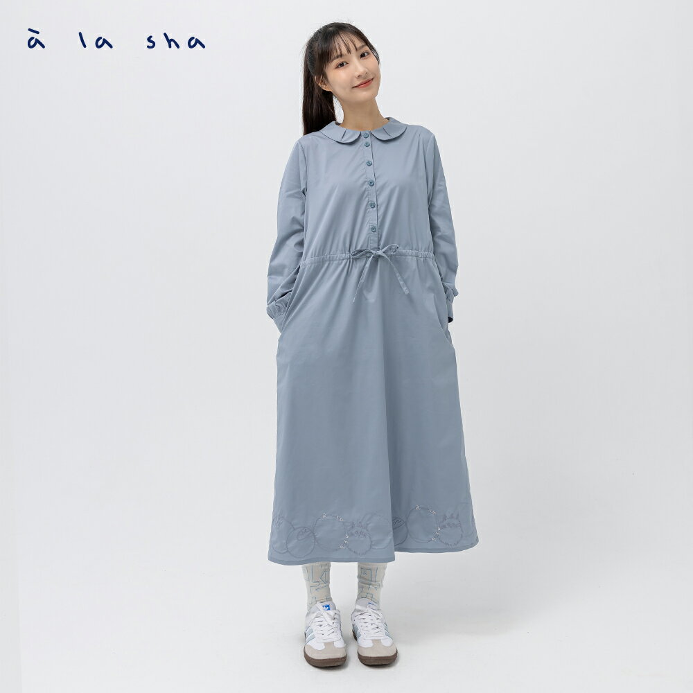 a la sha 圈圈家族繡花抽繩洋裝