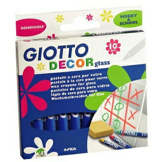 【義大利 GIOTTO】441000  玻璃彩繪蠟筆 10色/組