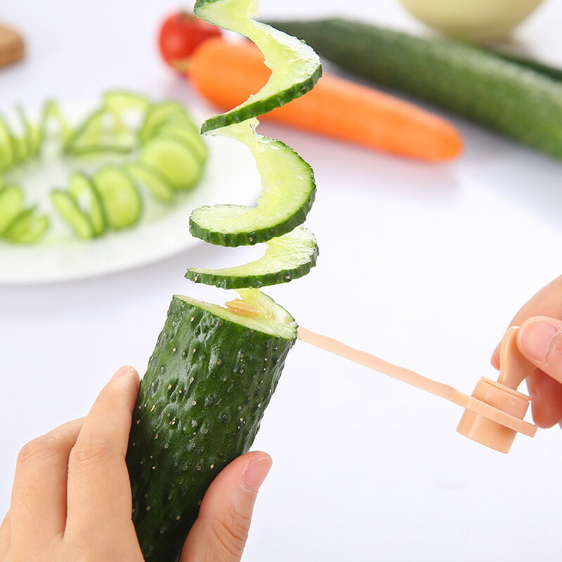 創意螺旋切片器土豆胡蘿卜卷花器日本廚師瓜果蔬菜螺旋刨薯塔神器1入