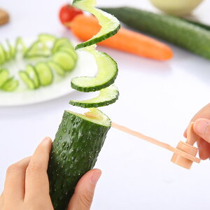 創意螺旋切片器土豆胡蘿卜卷花器日本廚師瓜果蔬菜螺旋刨薯塔神器1入