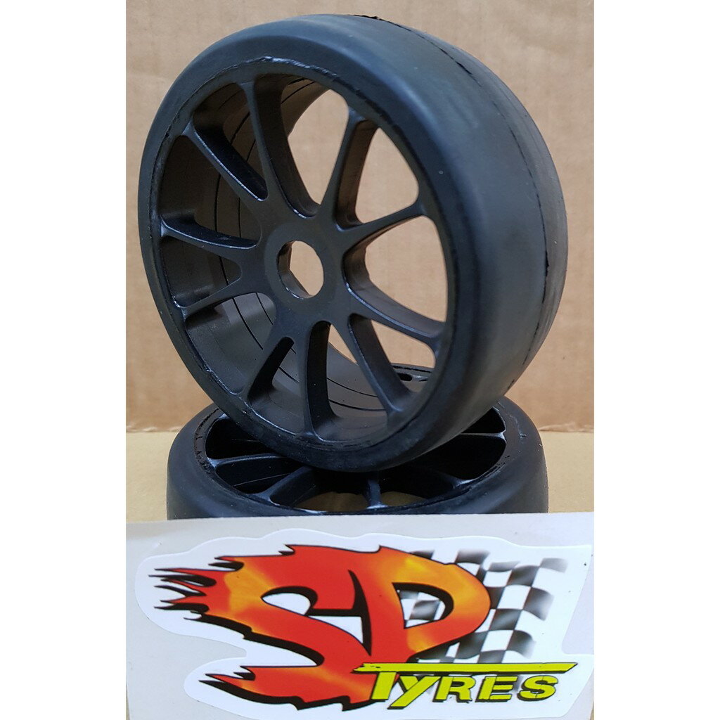 【車車共和國】SP RACING 1/8 GT SLICK 房車胎 熱溶胎 義大利製 (光頭胎 2pcs)