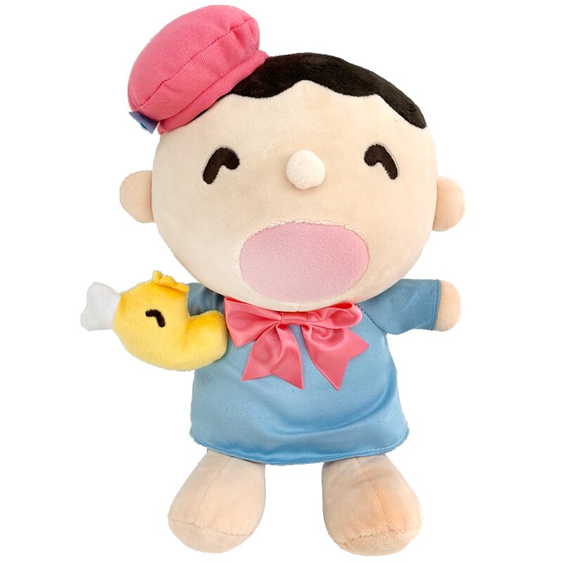 【震撼精品百貨】大寶/大口仔 Minna No Tabo 日本SANRIO三麗鷗 大寶絨毛玩偶/娃娃-M粉藍畫家帽#49417 震撼日式精品百貨