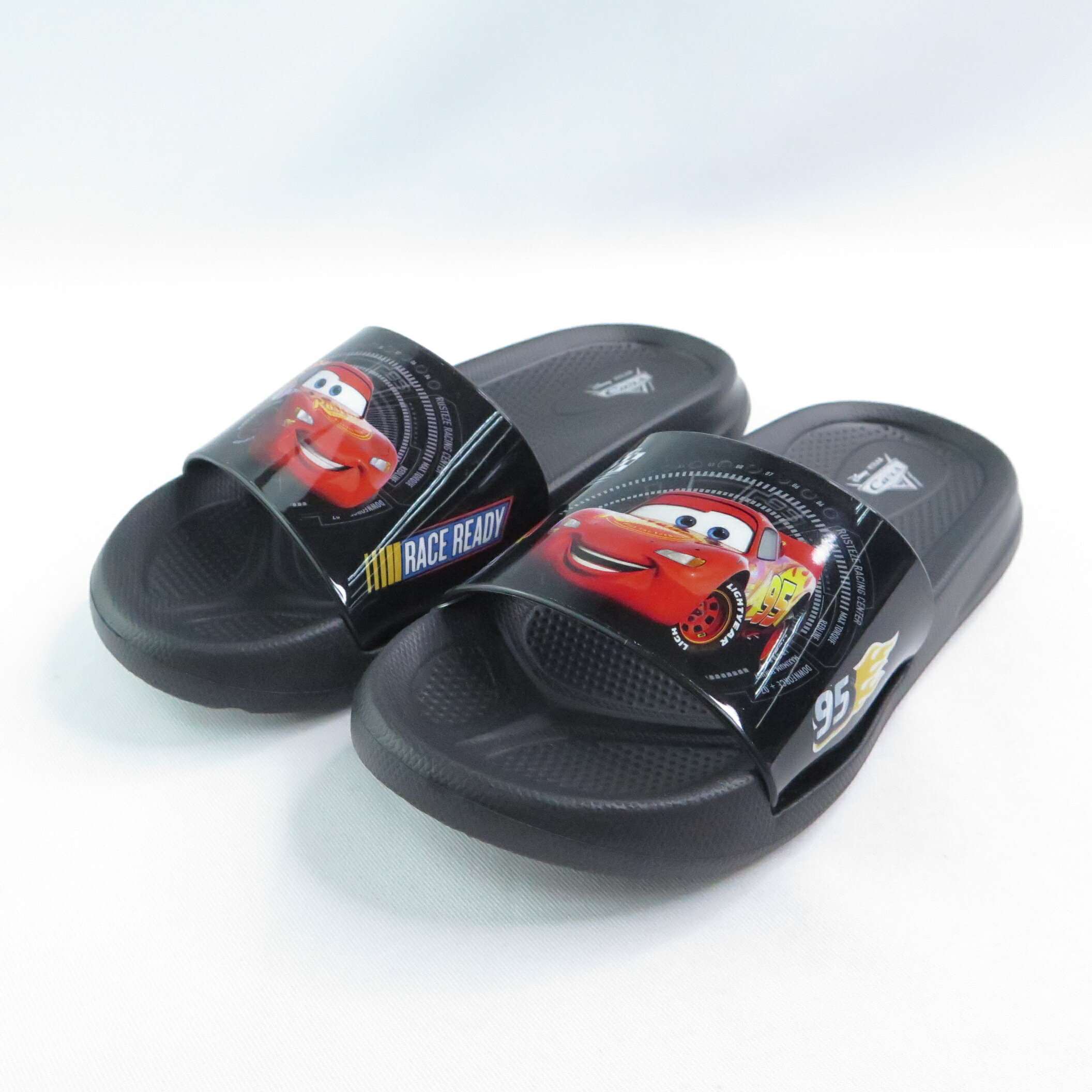 DISNEY 迪士尼正版 225897BLK 閃電麥坤 CARS 兒童拖鞋 臺灣製 黑【iSport愛運動】
