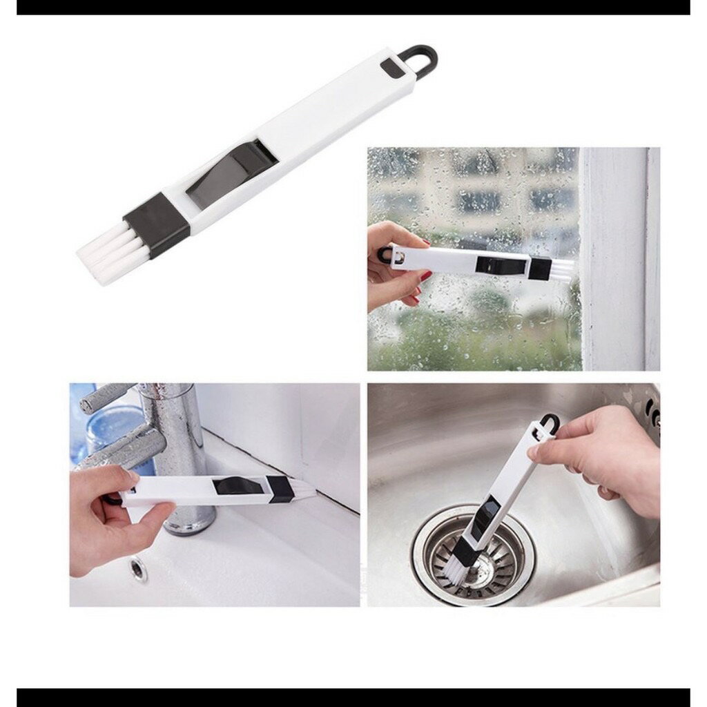 [沐沐屋]窗戶窗槽凹槽清潔刷 紗窗清洗工具 槽溝小刷子帶簸箕縫隙刷 細縫刷 鍵盤刷 死角刷 縫隙灰塵刷 除塵縫隙刷 1