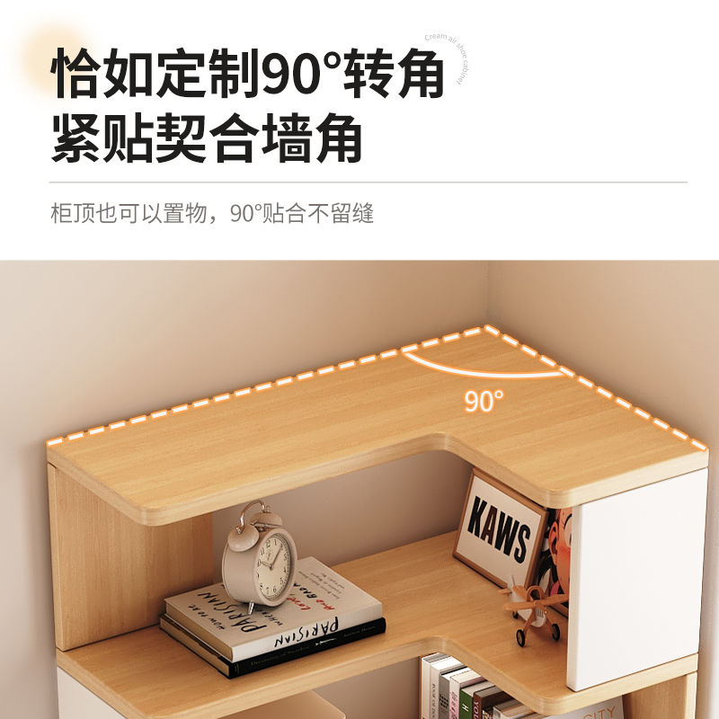 現貨免運！置物架 多層架 收納架 轉角架 網紅置物架落地轉角家用書櫃角櫃多層拐角收納實木簡易書架客廳 八折下殺 特價出 可開發票