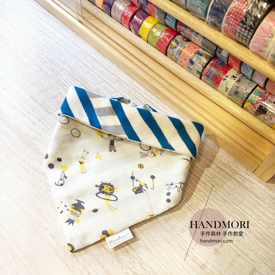 手作森林【原寸紙型】反摺圍兜 全彩步驟圖解 新生兒 口水巾 自有品牌紙型 NL00620