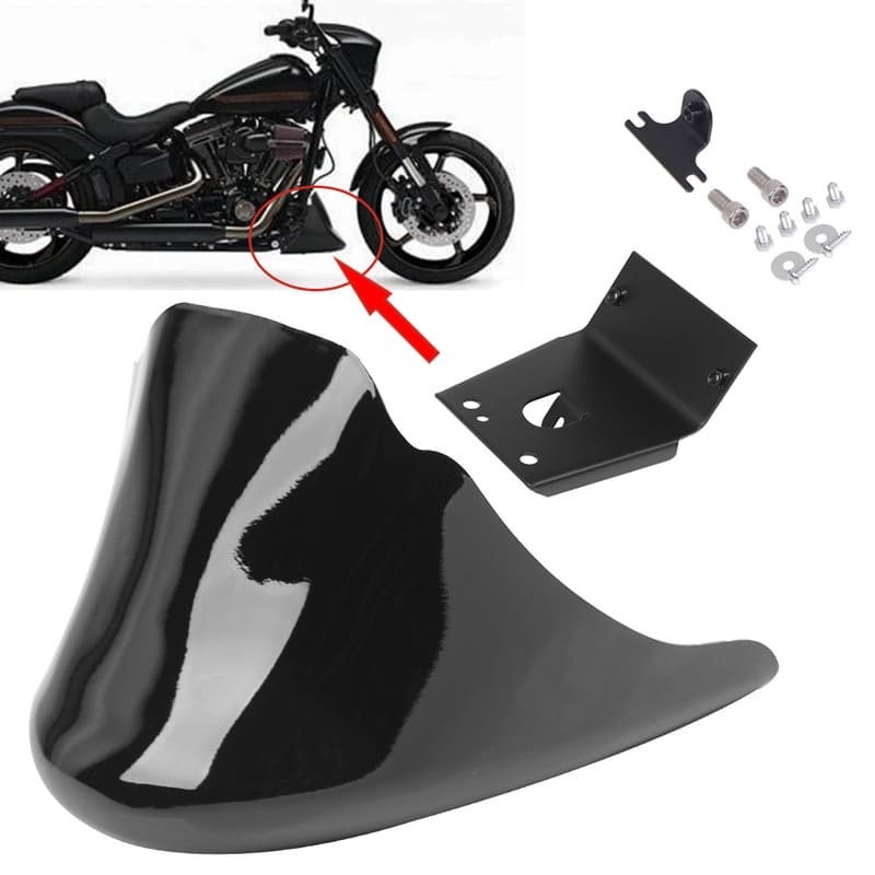 【源一商社】機車整流罩 適用於哈雷Harley Dyna Fat Bob 摩托車前下巴擾流板空氣壩整流罩