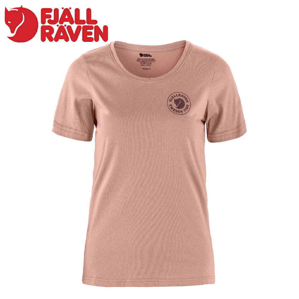 【Fjallraven 小狐狸 女 1960 Logo T-shirt《乾燥玫瑰》】F83513/短T/短袖/圓領T/棉T