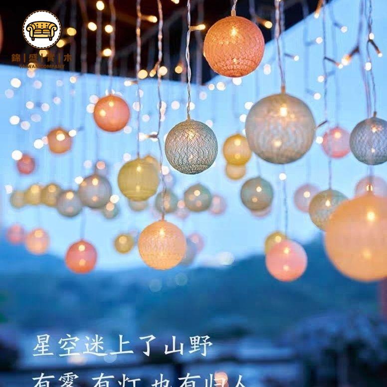免運 裝飾燈 彩燈 樹燈 滿天星戶外庭院燈商場裝飾防水棉線球冰條燈露臺陽臺花園圍欄佈置附發票 工廠直銷 全館折扣 j16