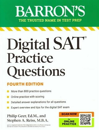 Digital SAT Practice Questions, Fourth Edition Philip Geer Barron's