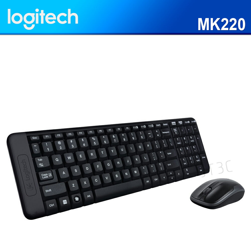  Logitech 羅技 MK220 無線鍵盤滑鼠組 黑 分享