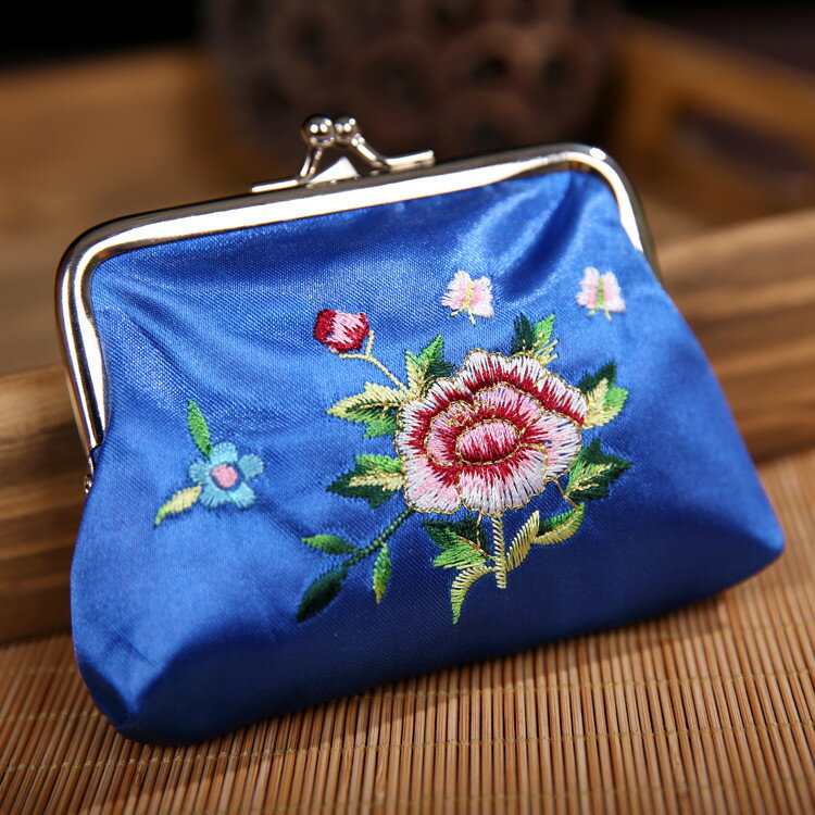 中國風刺繡雲錦零錢包女士小錢包荷包民族特色手工藝送老外小禮品