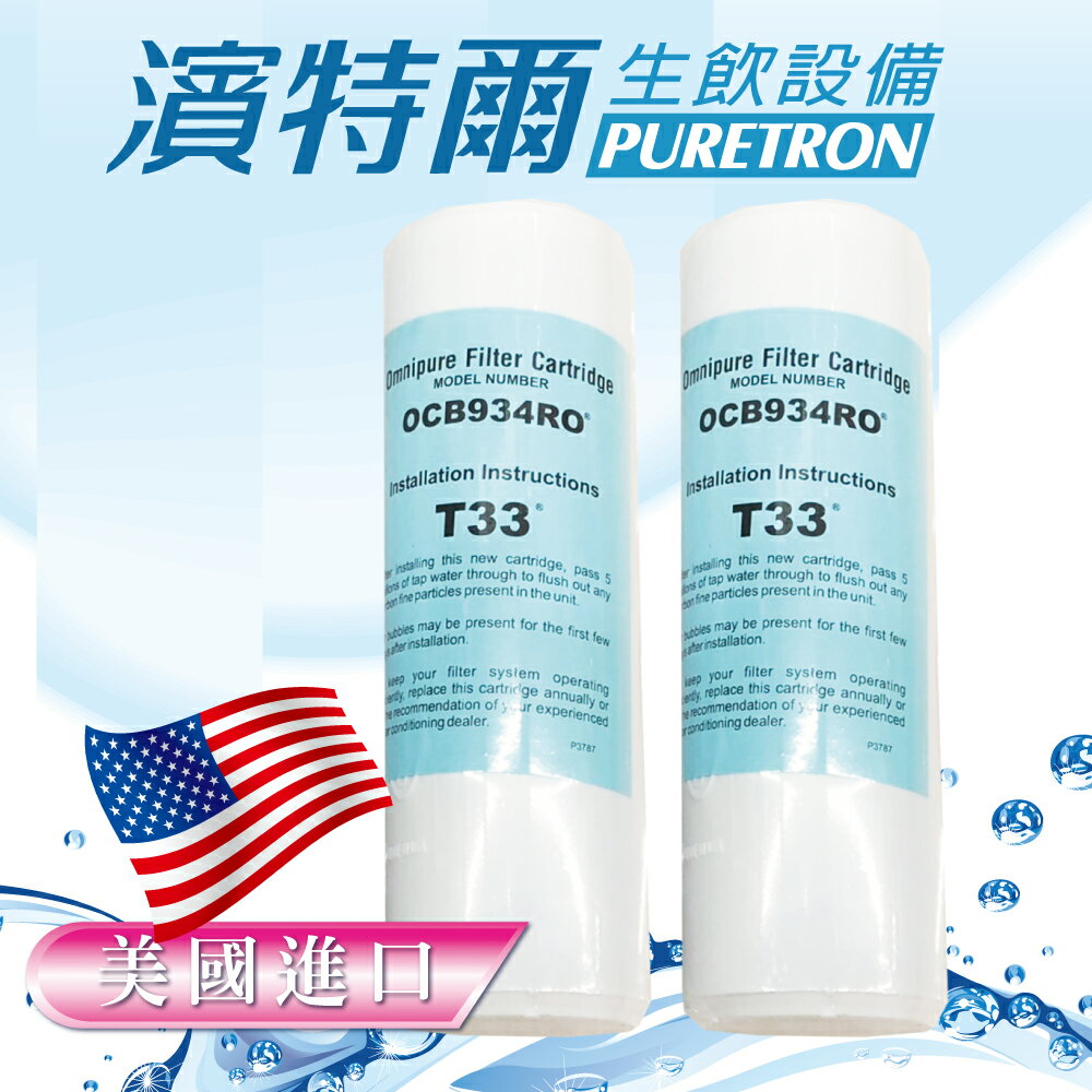 濱特爾 美國進口 第二道OCB GAC活性碳濾心(2入一年份)