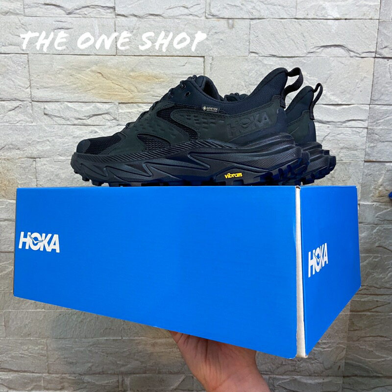 HOKA ONE ONE Anacapa 2 Low GTX GORETEX 黑色全黑低筒登山越野健行